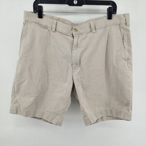 Polo Ralph Lauren Mens 38 Beige Chino Shorts Pleated‎ Pockets Casual